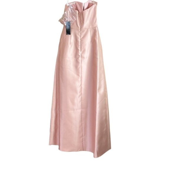 Alfred Sung Strapless Notch Bridesmaid Dress Toasted Sugar D774 NWT Size 2R - Picture 4 of 7